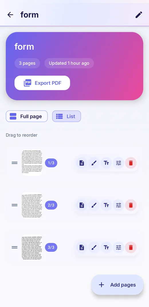 Viewing a scanned document in OnlyScans